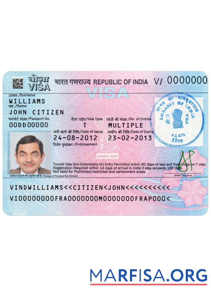 Indien Visum Probe