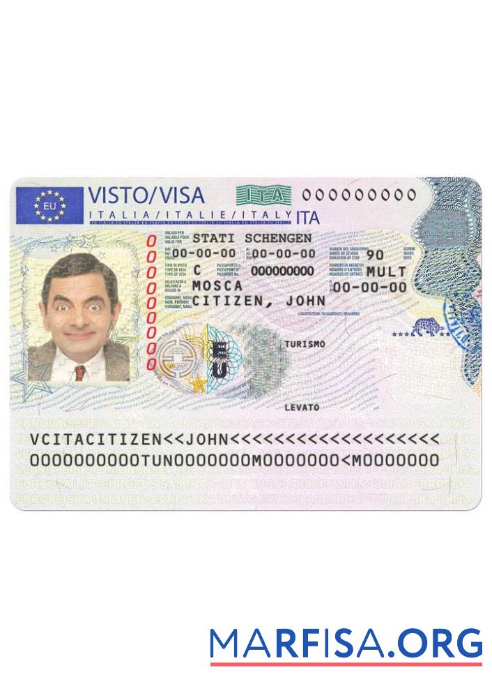 Italien schengen Visum Version 2 Vorlage