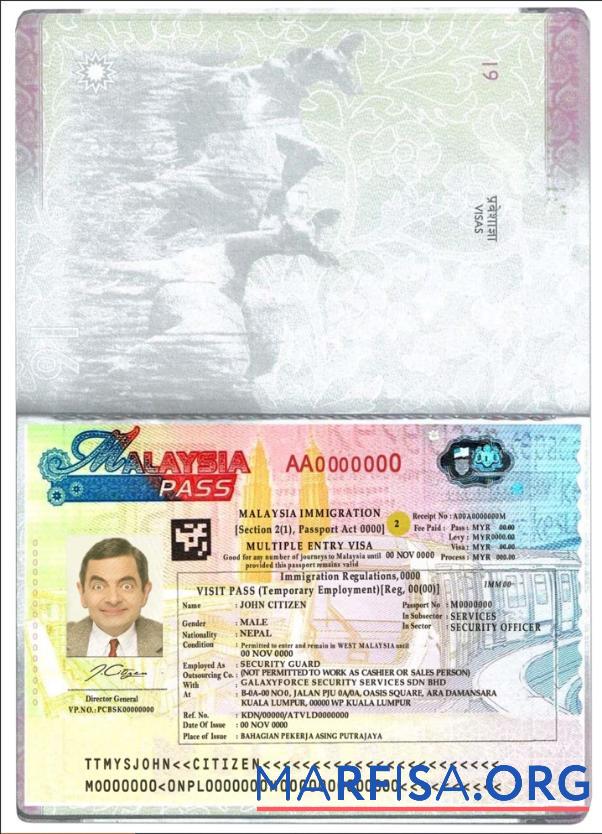 Malaysia Mehrfach Einreise Visum Vorlage