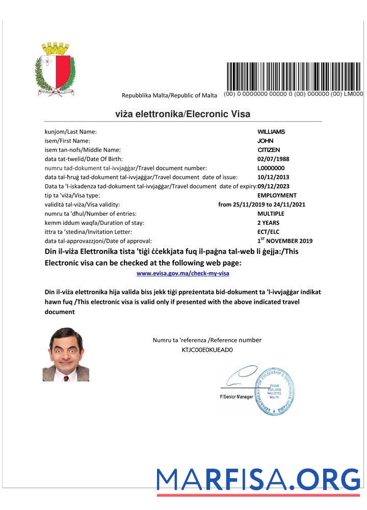 Malta e Visum Vorschau