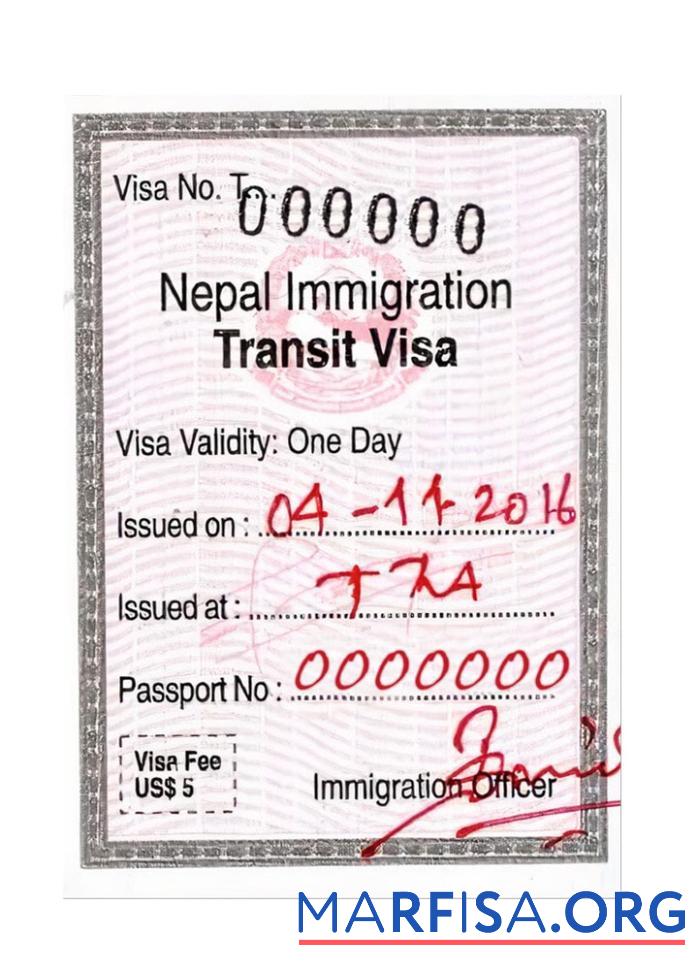 Nepal immigration Visum Design