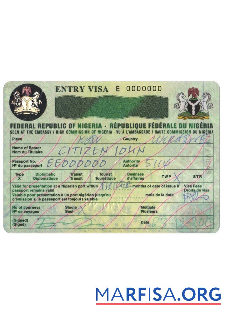 Nigeria Visum Mockup