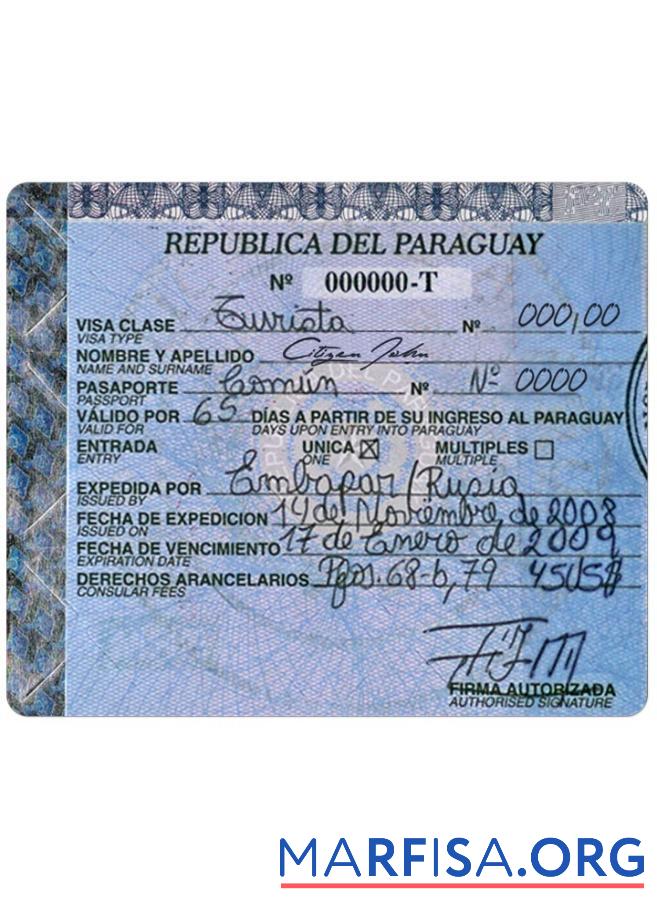 Paraguay Visum Mockup