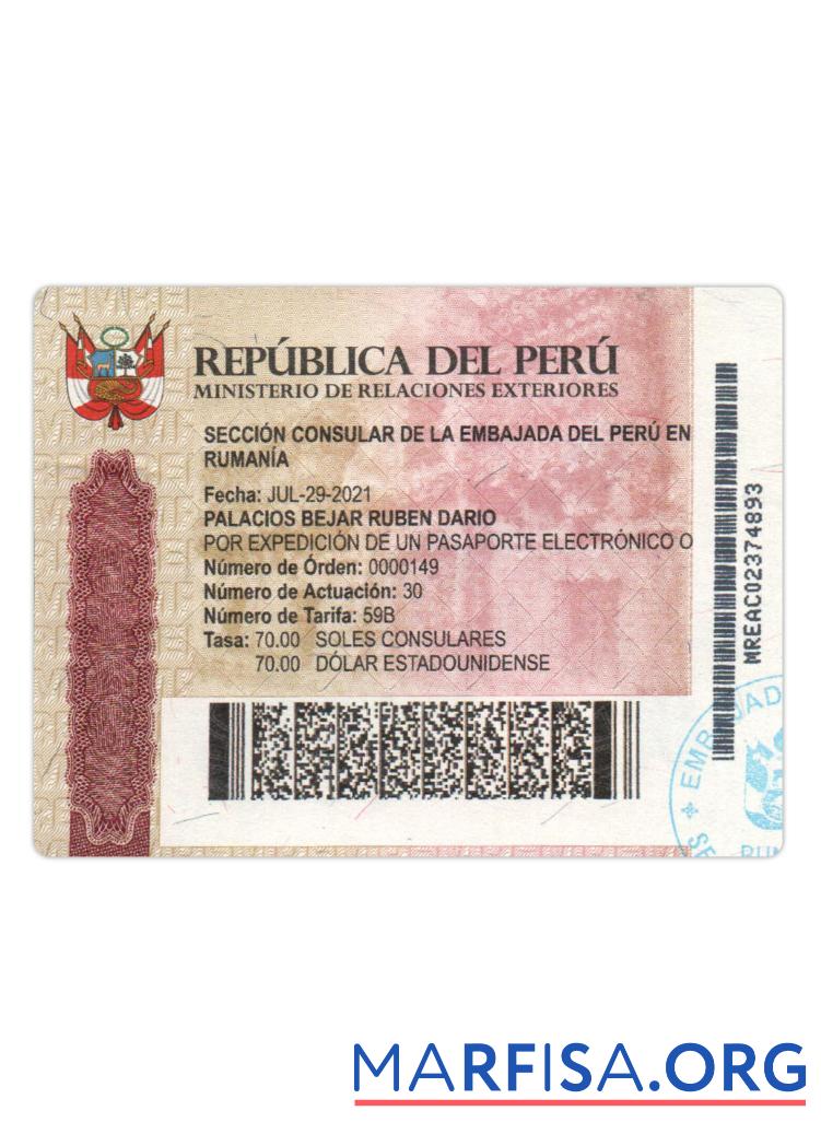 Peru Reise Visum Mockup
