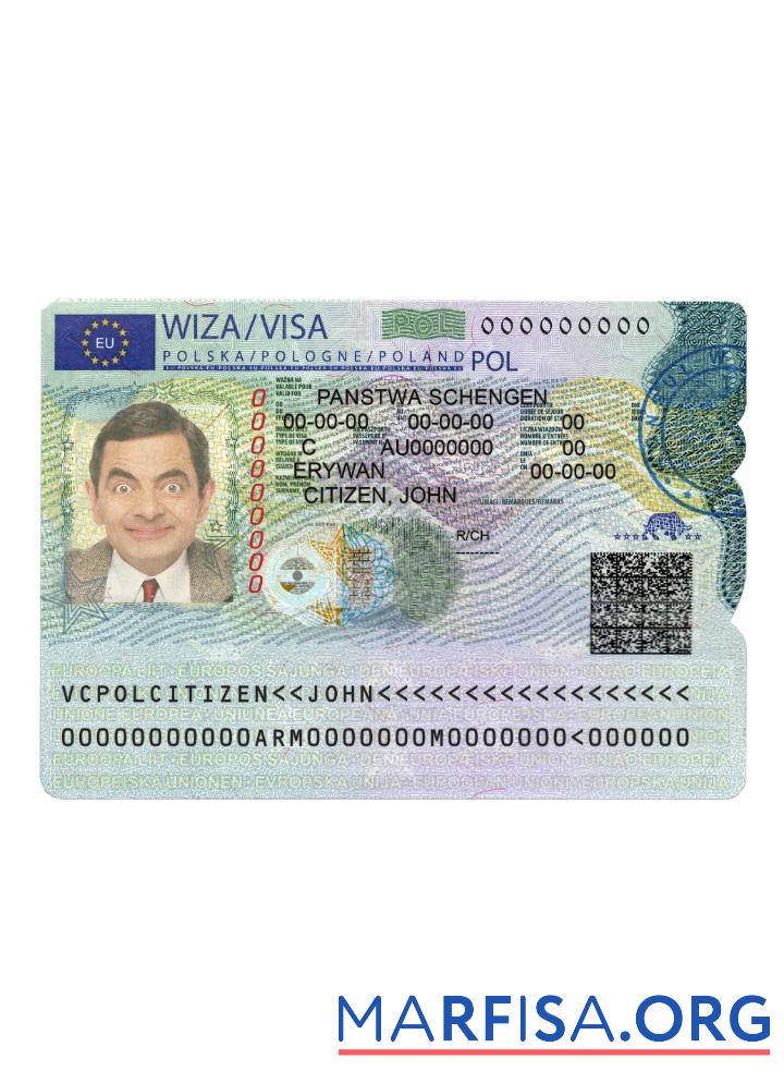 Polen Schengen Visum Version 2 Probe