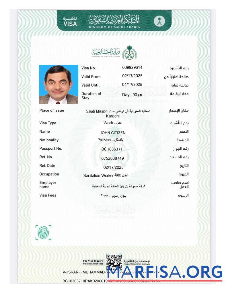 Professionell Saudi-Arabien e Visum Vorlage in Word and PDF Formate, Version 4