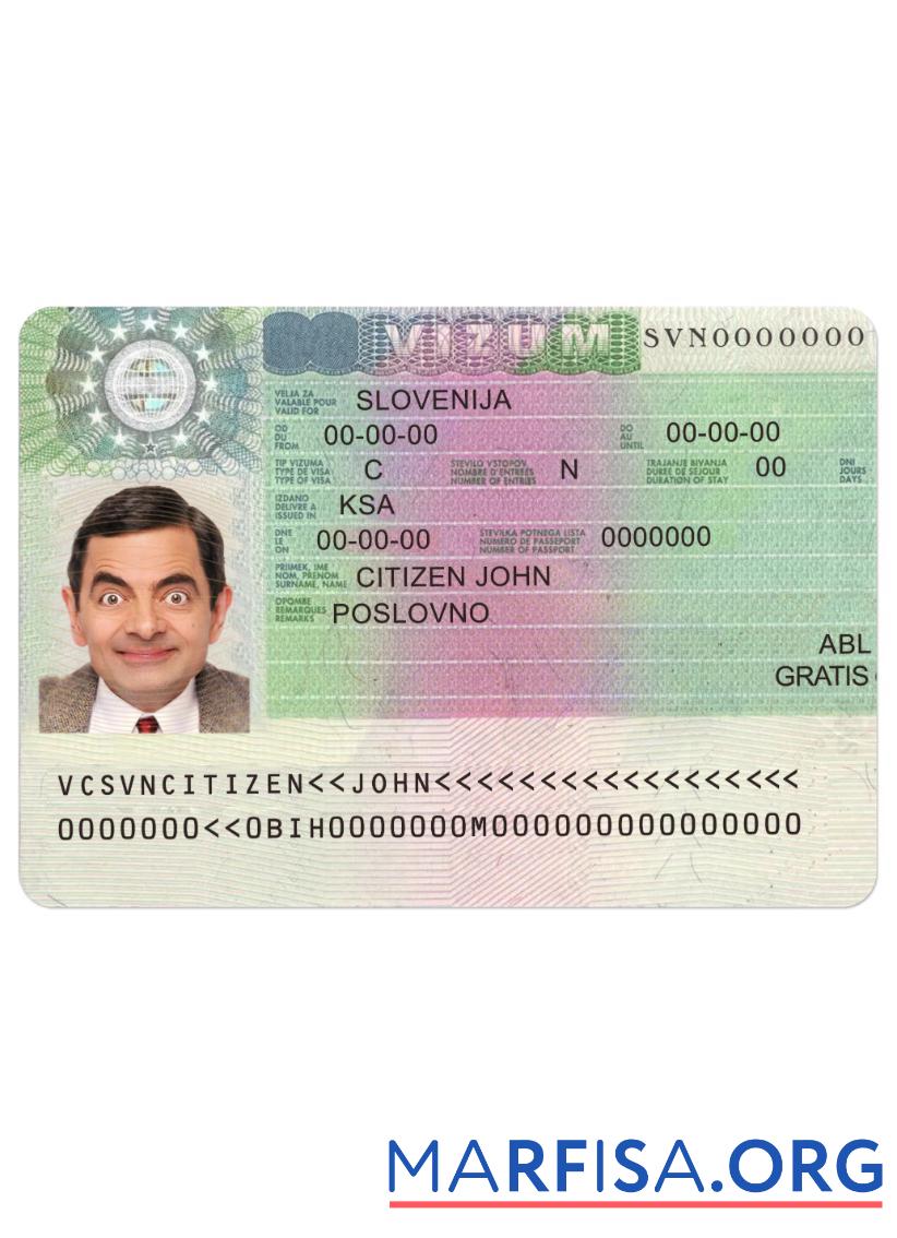 Slowenien schengen Visum Design