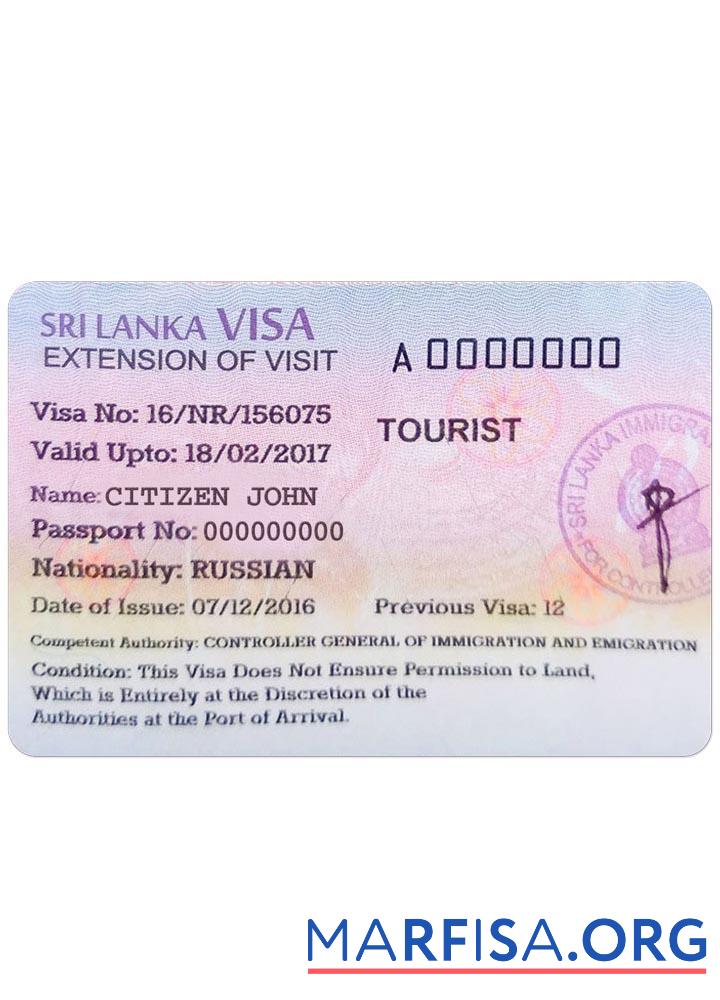 Sri Lanka tourist Visum Mockup