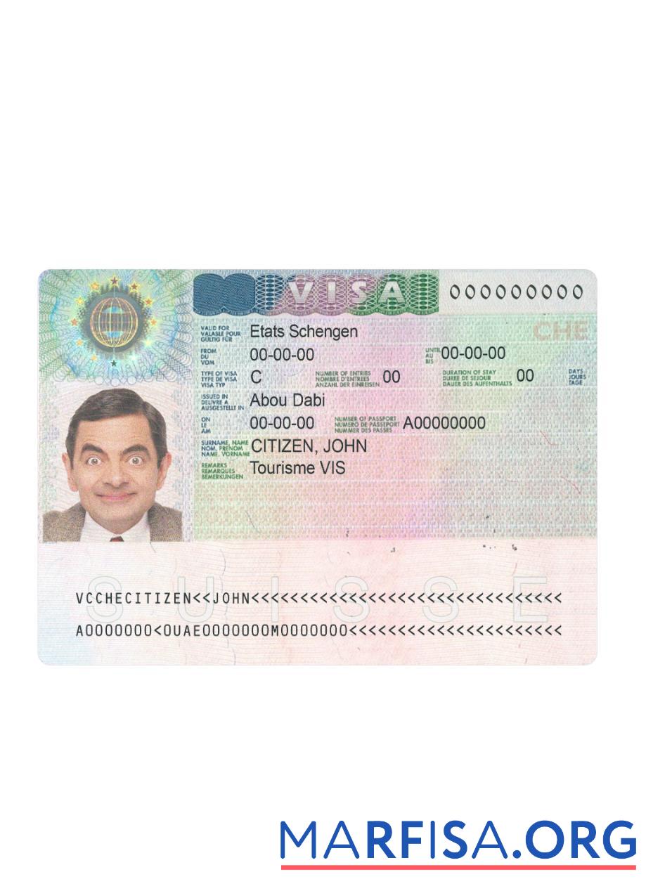 Schweiz schengen Visum Probe