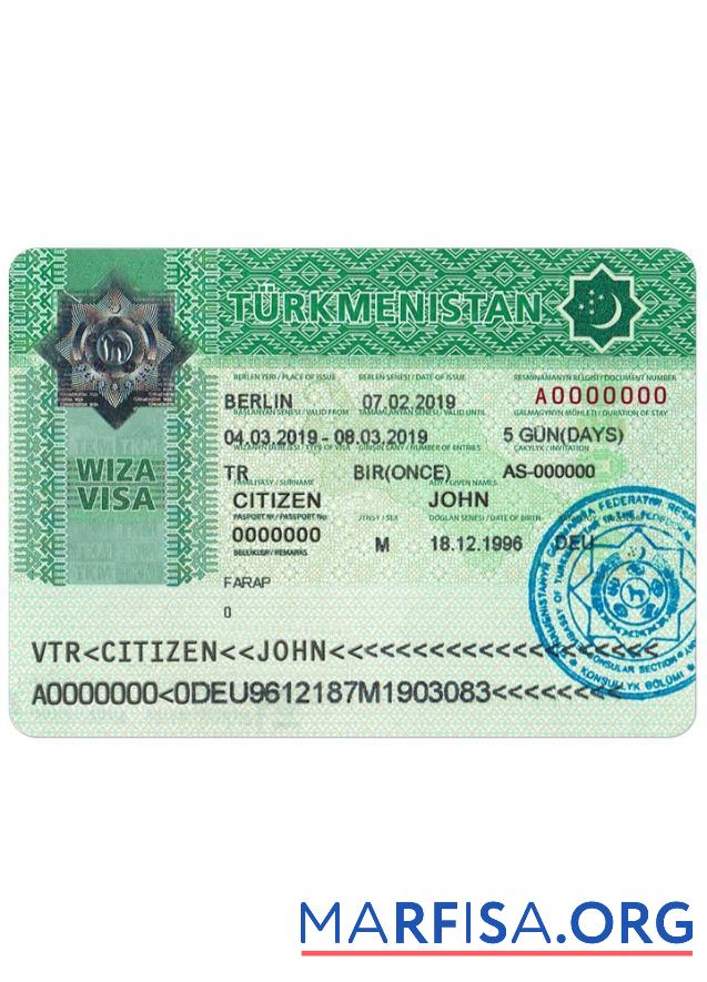 Turkmenistan Visum Vorschau