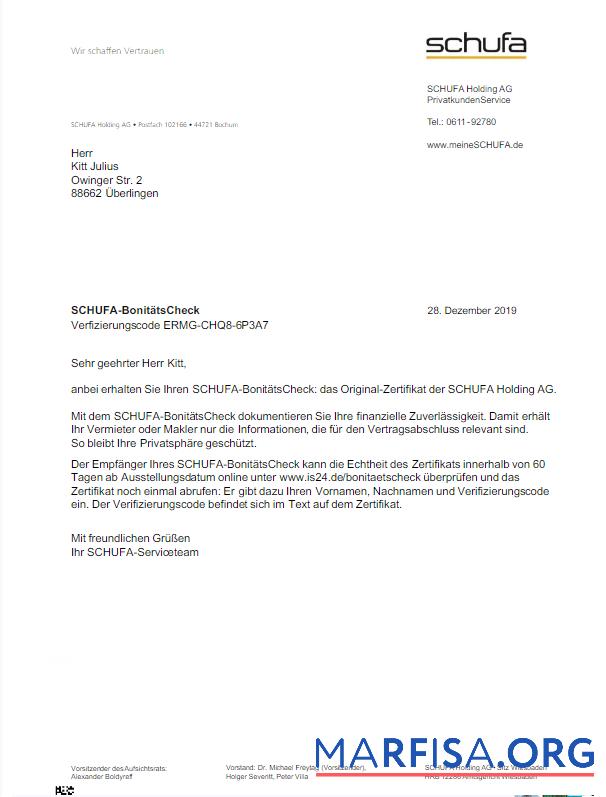Премиум Германия SCHUFA Счёт за коммунальные услуги Счёт Word and PDF Шаблон