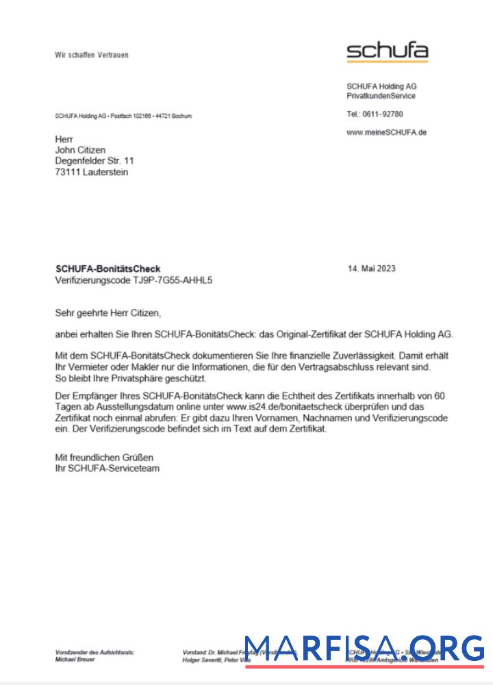 Реалистичный Германия Schufa Счёт за коммунальные услуги Счёт Word and PDF Шаблон scr
