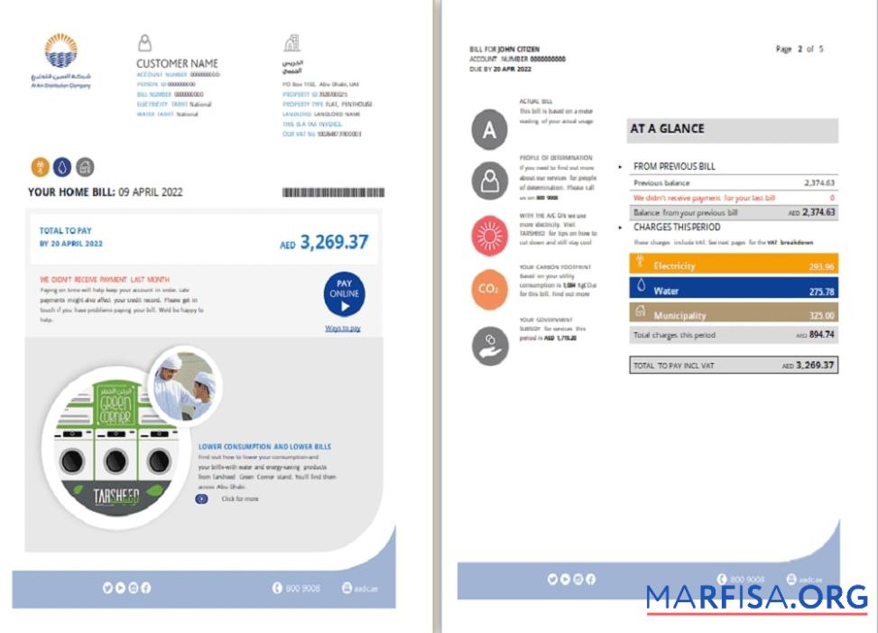 ОАЭ Abu Dhabi Al Ain Distribution Co. (5 pages) 1 2 предпросмотр