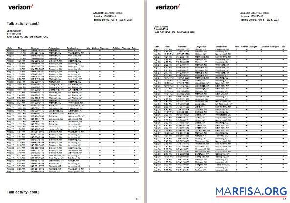 США Новый Джерси Verizon Счёт за коммунальные услуги 11 12 scr дизайн