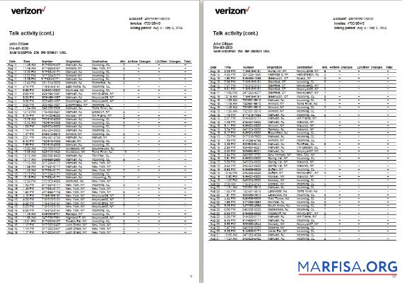 США Новый Джерси Verizon Счёт за коммунальные услуги 9 10 scr дизайн