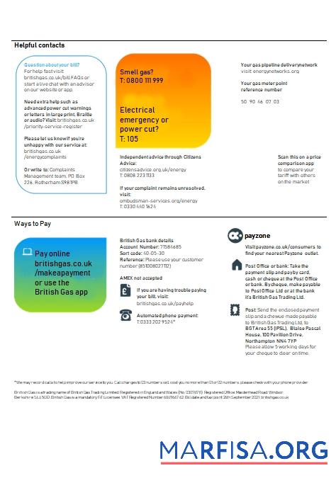 Великобритания British Газ (3 pages), Версия 3 предпросмотр